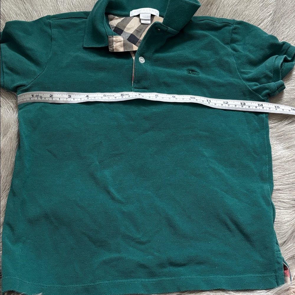 Boys Burberry green polo shirt 8y XS - Picture 7 of 8